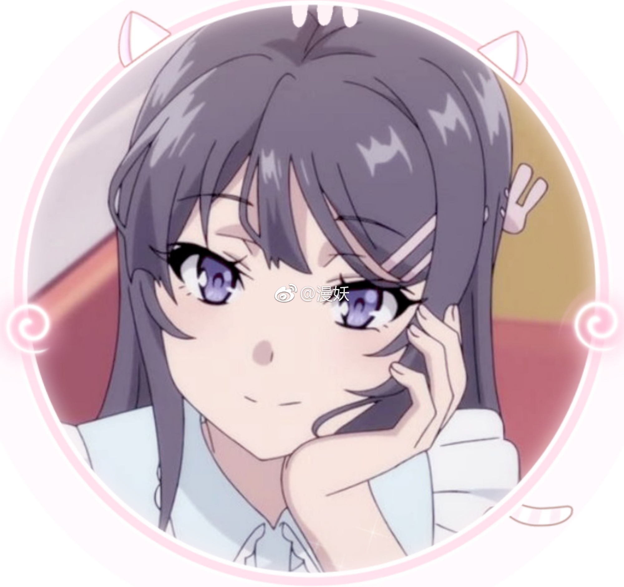 77动漫头像丨自截青春期猪头樱岛麻衣77等待咲太的学姐打电话