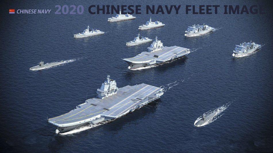 (中国双航母战斗群) 相比较印度只有一艘超日王号航母,国产航母离完工