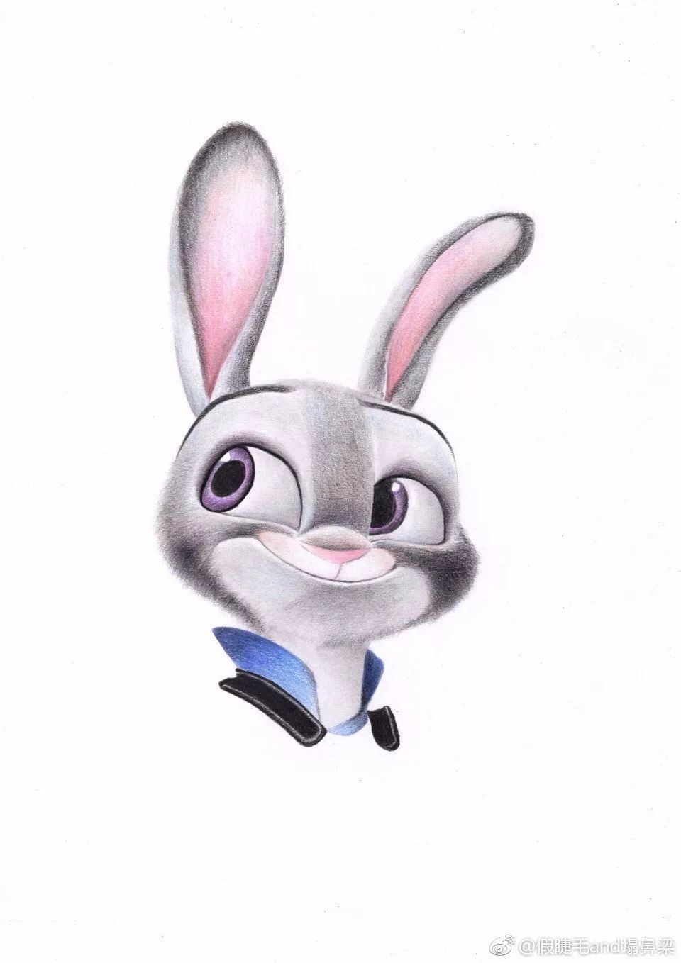 彩铅教程教你画只软萌的朱迪警官