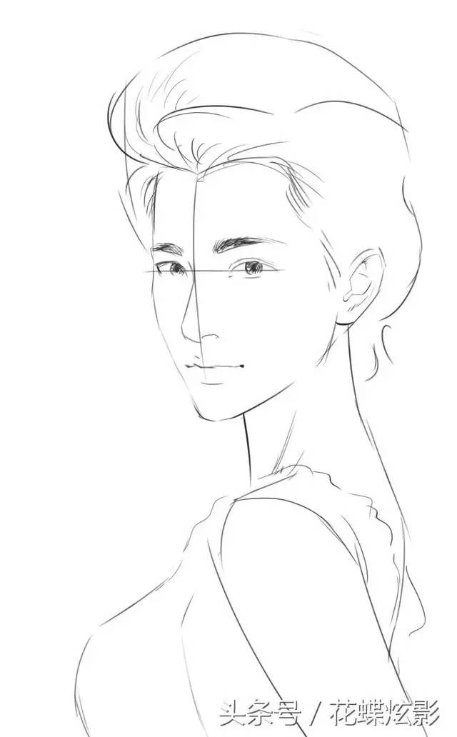 尝试下用数位板画张素描女生头像