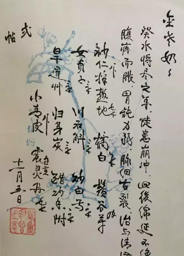 浙江名医马莲湘方北京名医施今墨方中医与书法的相通之处,是到了一定