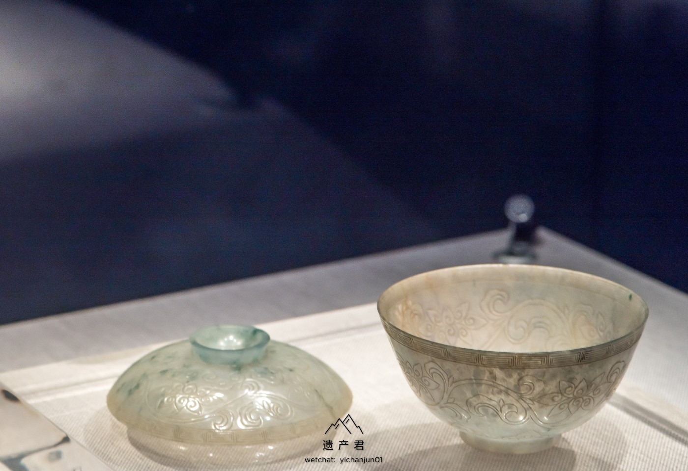 四川博物院藏· 清代花卉纹玉盖碗