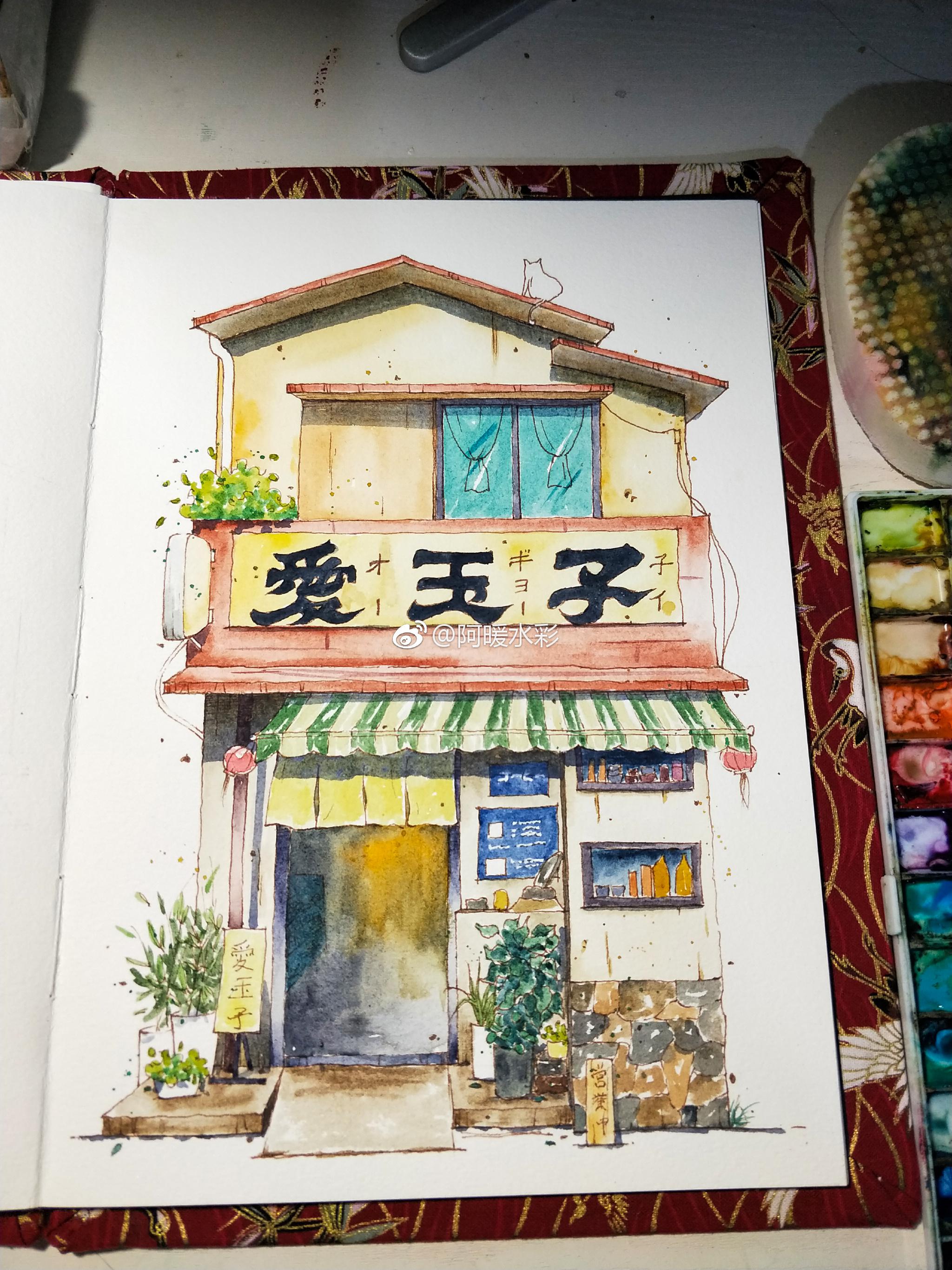 日系小屋 投稿(@阿暖水彩)|水彩|小屋|日系_新浪新闻