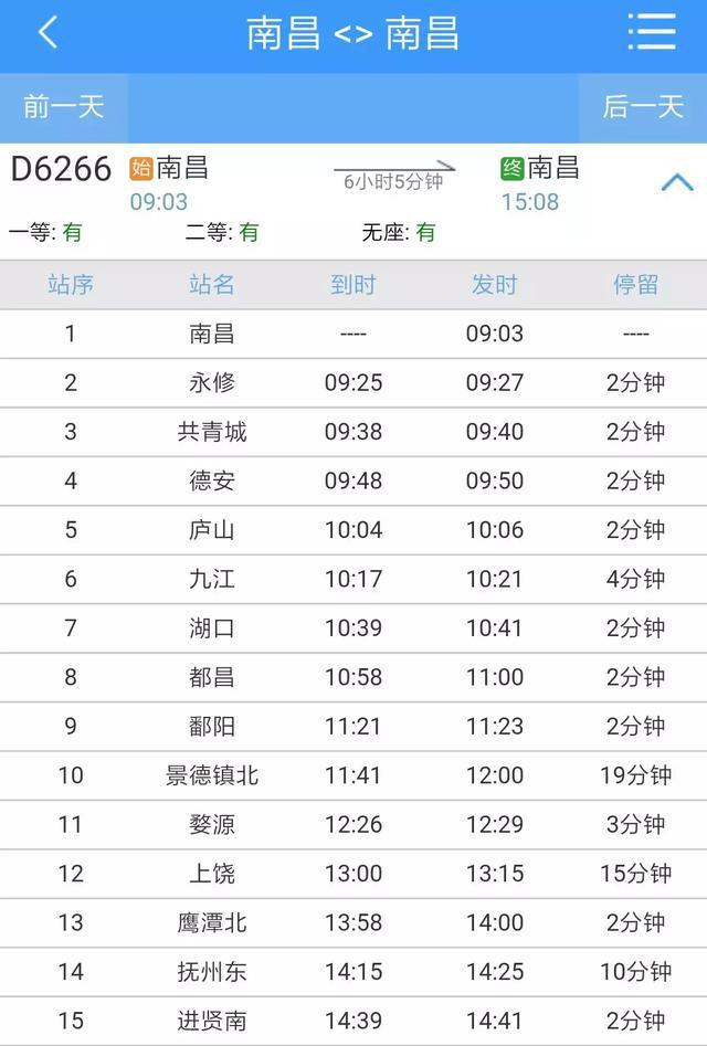 d6268次列车时刻表