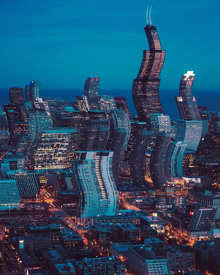 扭曲的城市.by.elise swopes