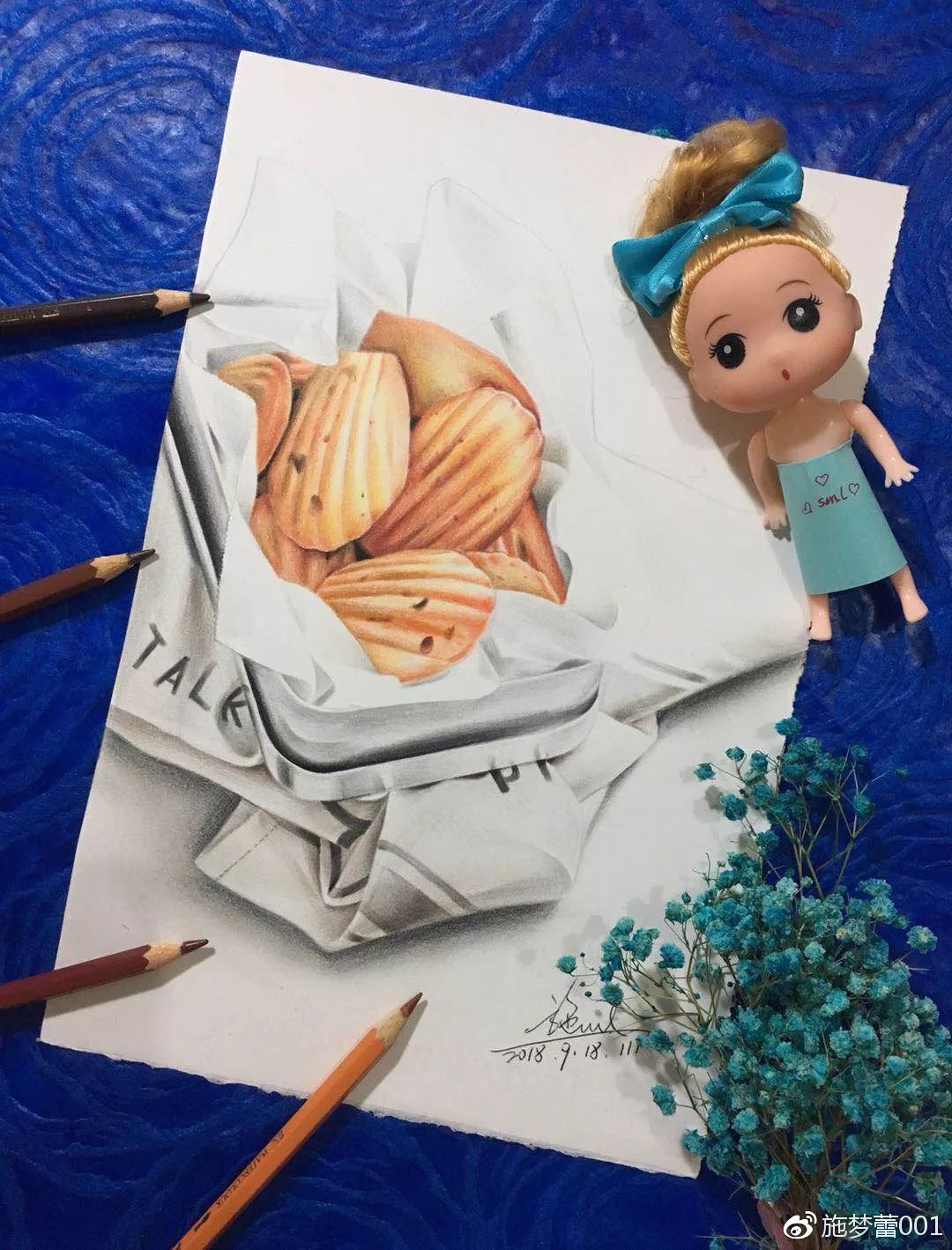 彩铅步骤|教你画出有质感饼干