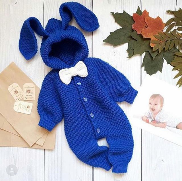 给宝宝织的毛线连体衣