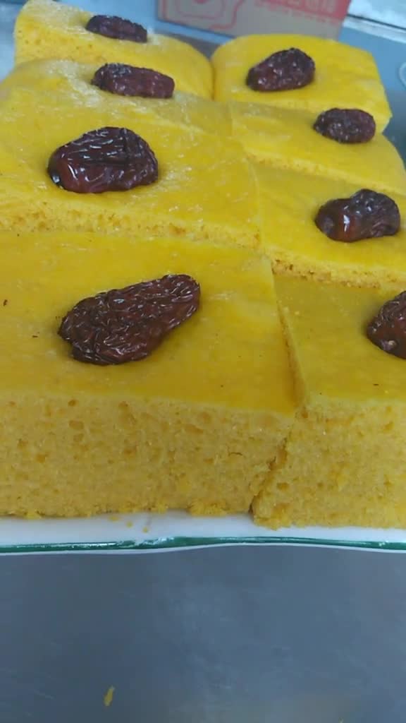 南瓜玉米面发糕做法,饼店师傅流传出来的配方,照做零失败!