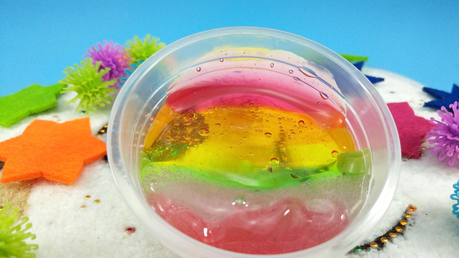 彩虹棒棒糖水晶泥史莱姆,亲子早教益智儿童玩具