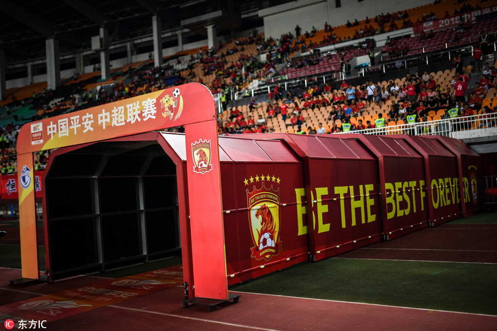 天河体育场全新球员通道颇具国际范啊