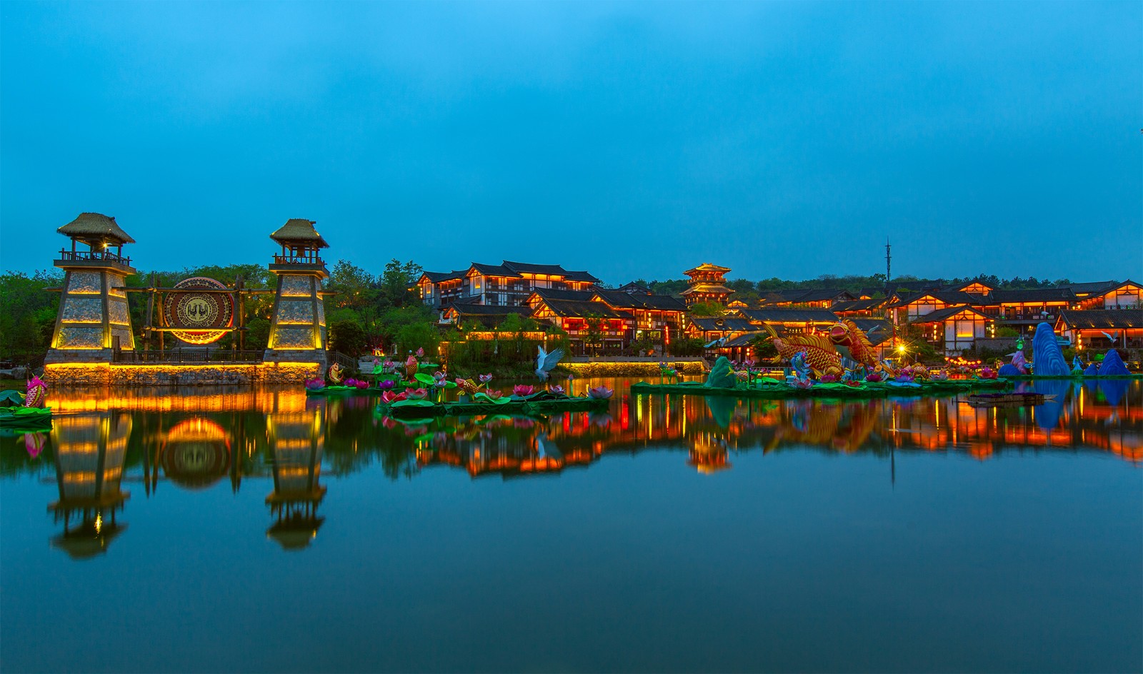 常州东方盐湖城,璀璨的夜色