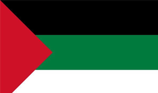 在对抗奥斯曼帝国的阿拉伯大起义中被阿拉伯人使用的阿拉伯起义旗