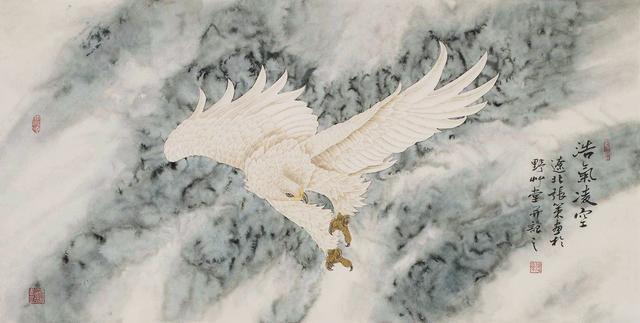 被称为当代工笔画鹰第一人的张策用做作品征服你的眼收藏先