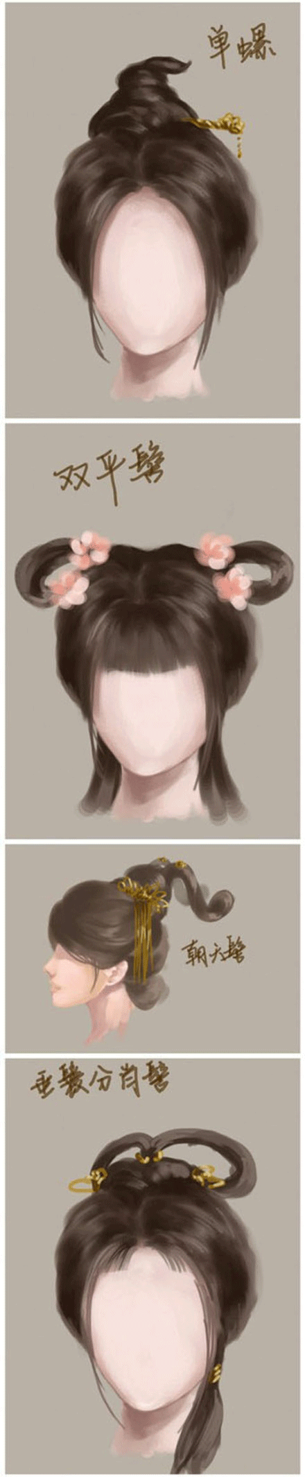 当窗理云鬓,对镜贴花黄。”中国古代女子的各种发型|云鬓|贴花|中国古代|发型|女子_新浪新闻