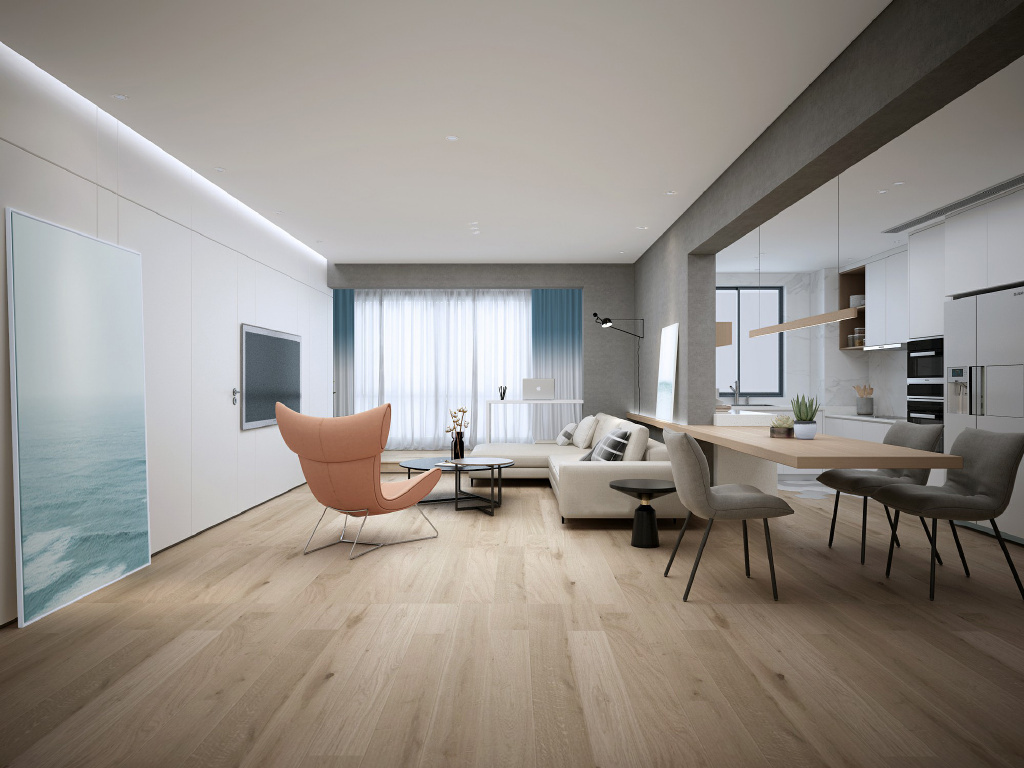 115㎡现代极简风格,化繁为简的纯净,清新,自然空间