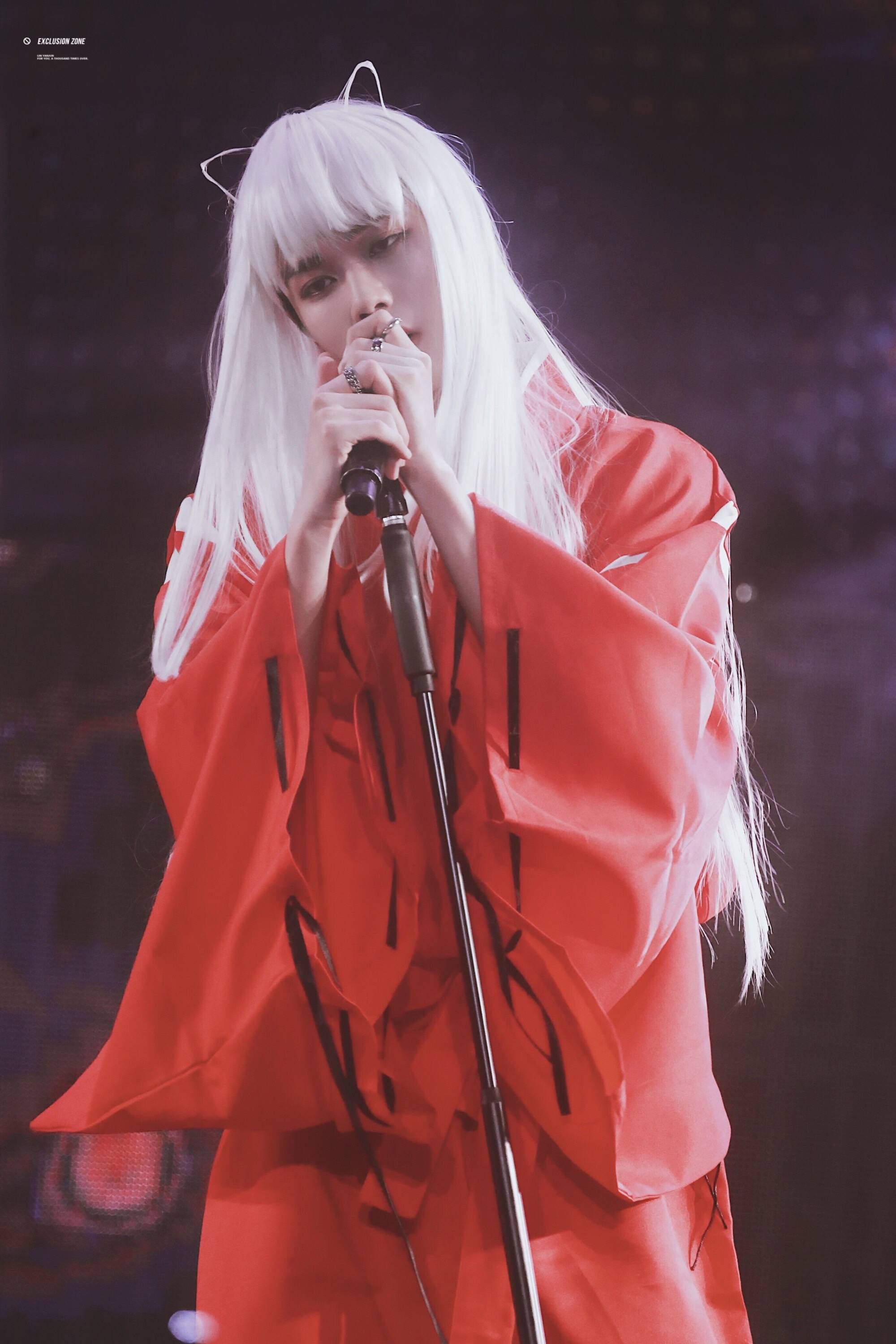 npc集体cosplay林彦俊犬夜叉林彦俊白发仙风道骨魅惑人间