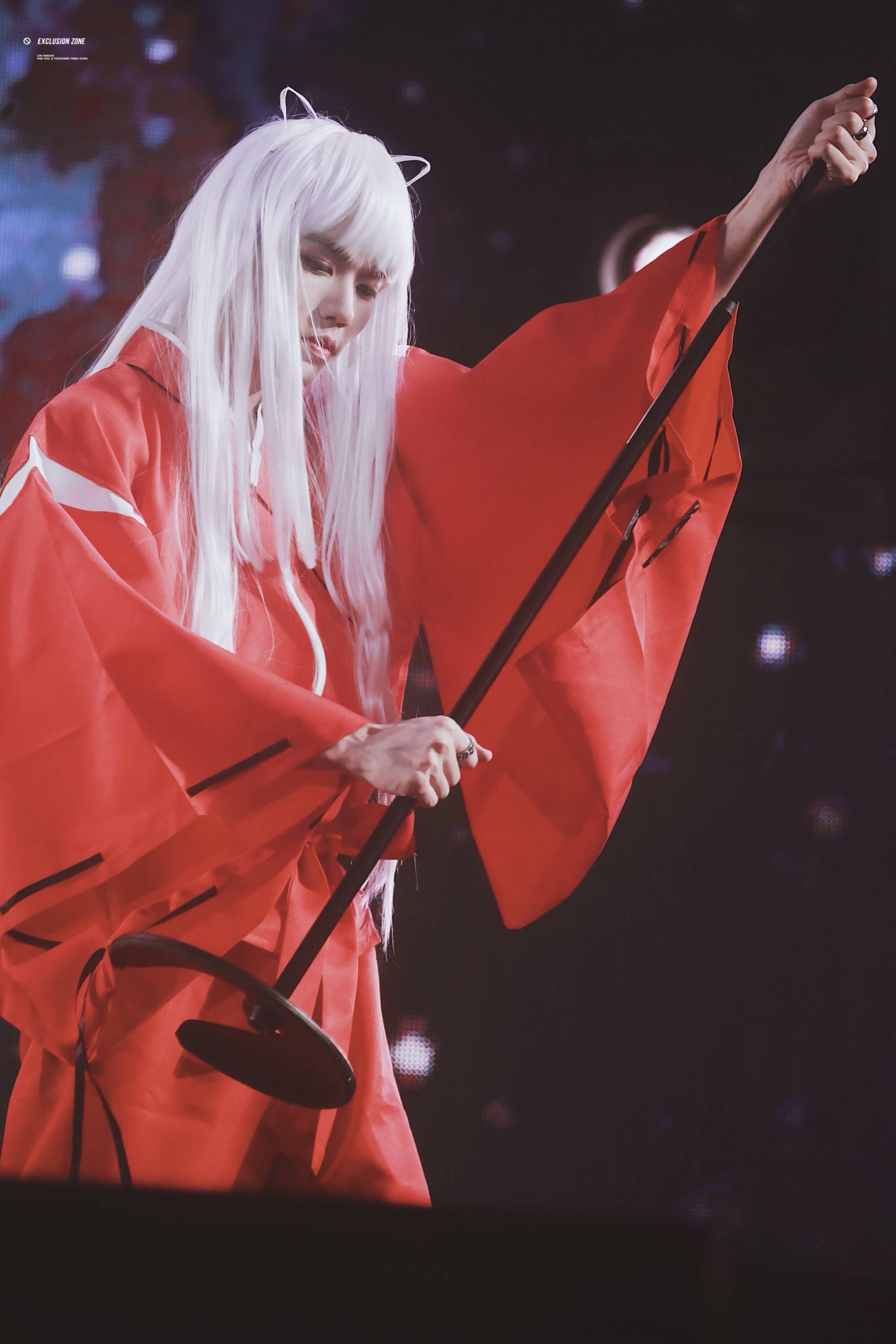 npc集体cosplay林彦俊犬夜叉林彦俊白发仙风道骨魅惑人间