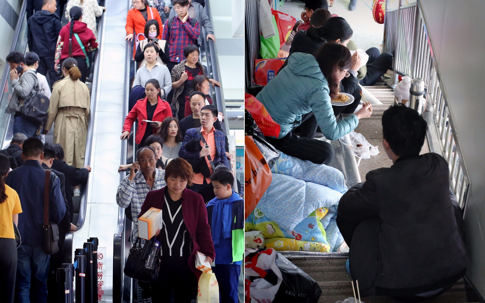 河南"最牛医院"人挤人场面壮观,患者家属挤满楼梯间|楼梯间|医院|床位