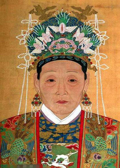 孝端文皇后,博尔济吉特氏,名哲哲,明万历四十二年四月,年仅十六的哲哲