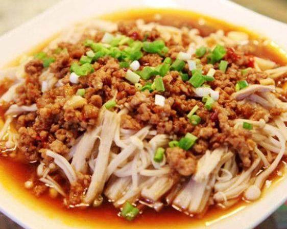 蒜蓉肉末针金菇