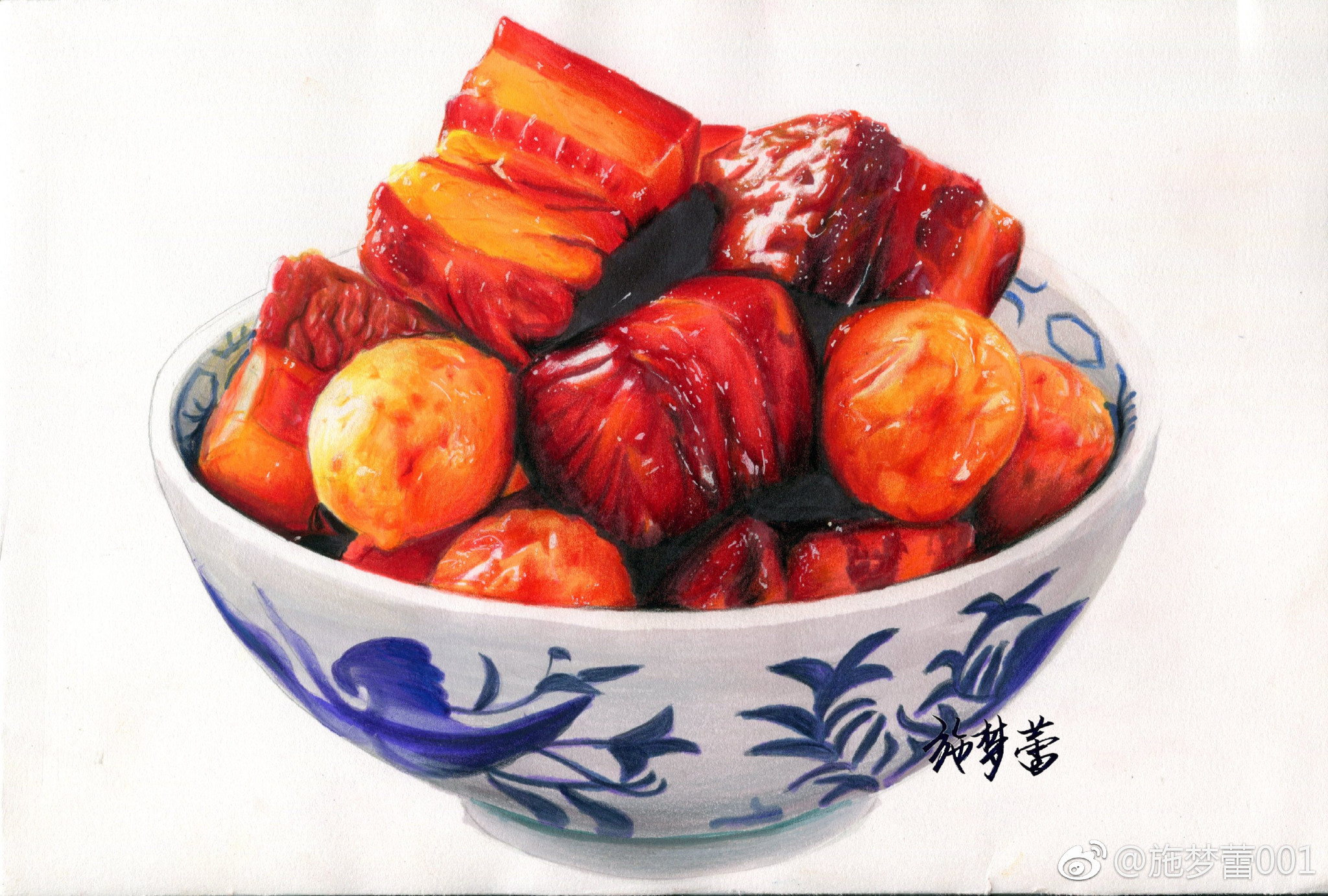 一碗红烧肉绿辉 马克笔 获多福投稿