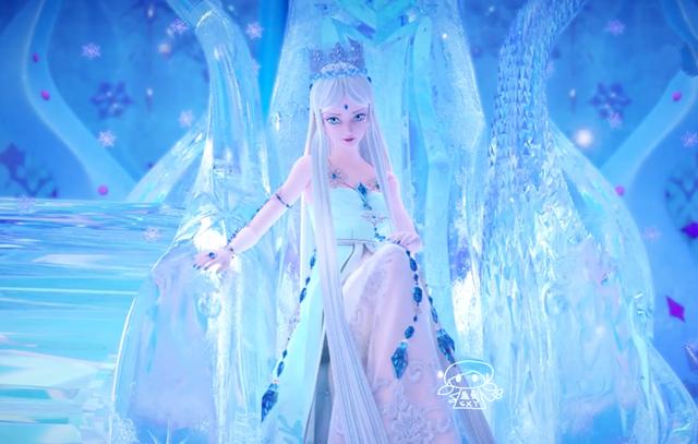 冰雪仙子】冰公主叶罗丽外貌特征:樱桃小口,纯净淡蓝色眸子,冰晶皇冠
