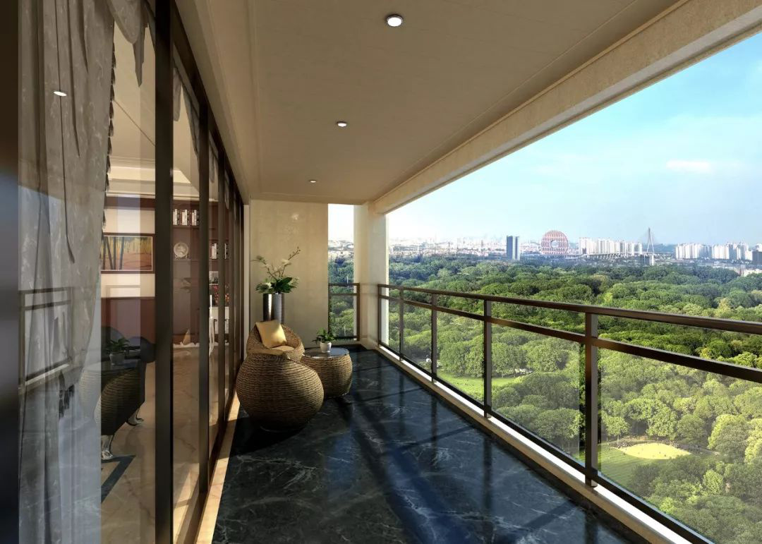 他家140平四房住出200平感受!7米大阳台 14米景观面 三主套!