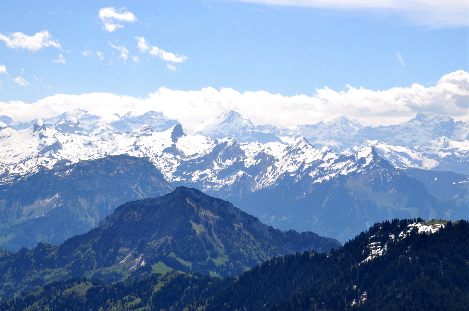 瑞士自助游必去的景点瑞吉山,美丽的瑞士风光【原创摄影】