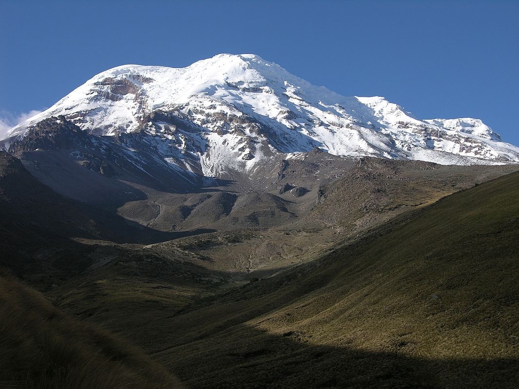 钦博拉索山,位于南美洲的厄瓜多尔,是一座圆锥形的死火山