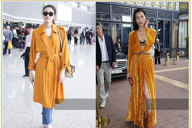 当刘雯与何穗同穿一身橙色,网友:一个仙气十足,一个霸气外漏!