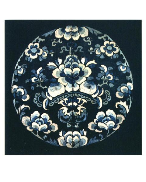 刺绣中国传统吉祥团花刺绣纹样欣赏