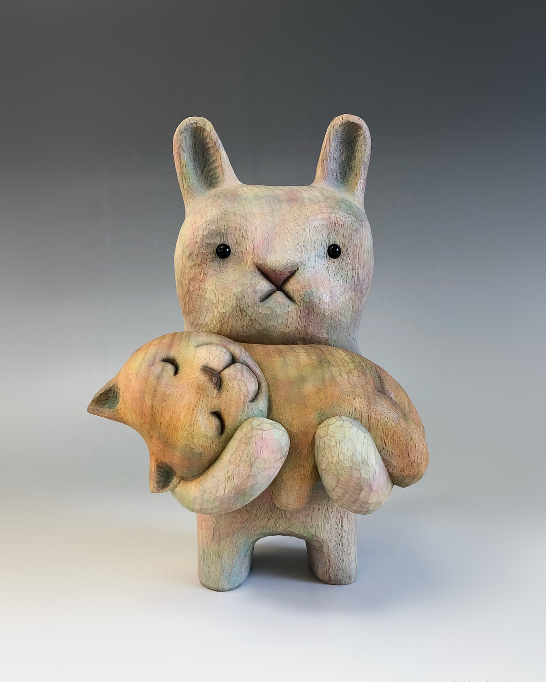 木雕小动物,萌就一个字