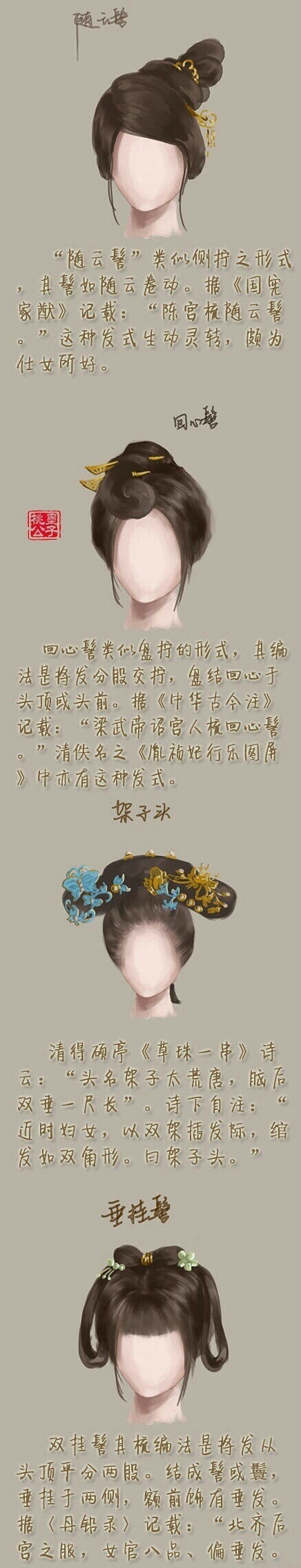 盘点古代女子的多种发型一起来涨姿势67
