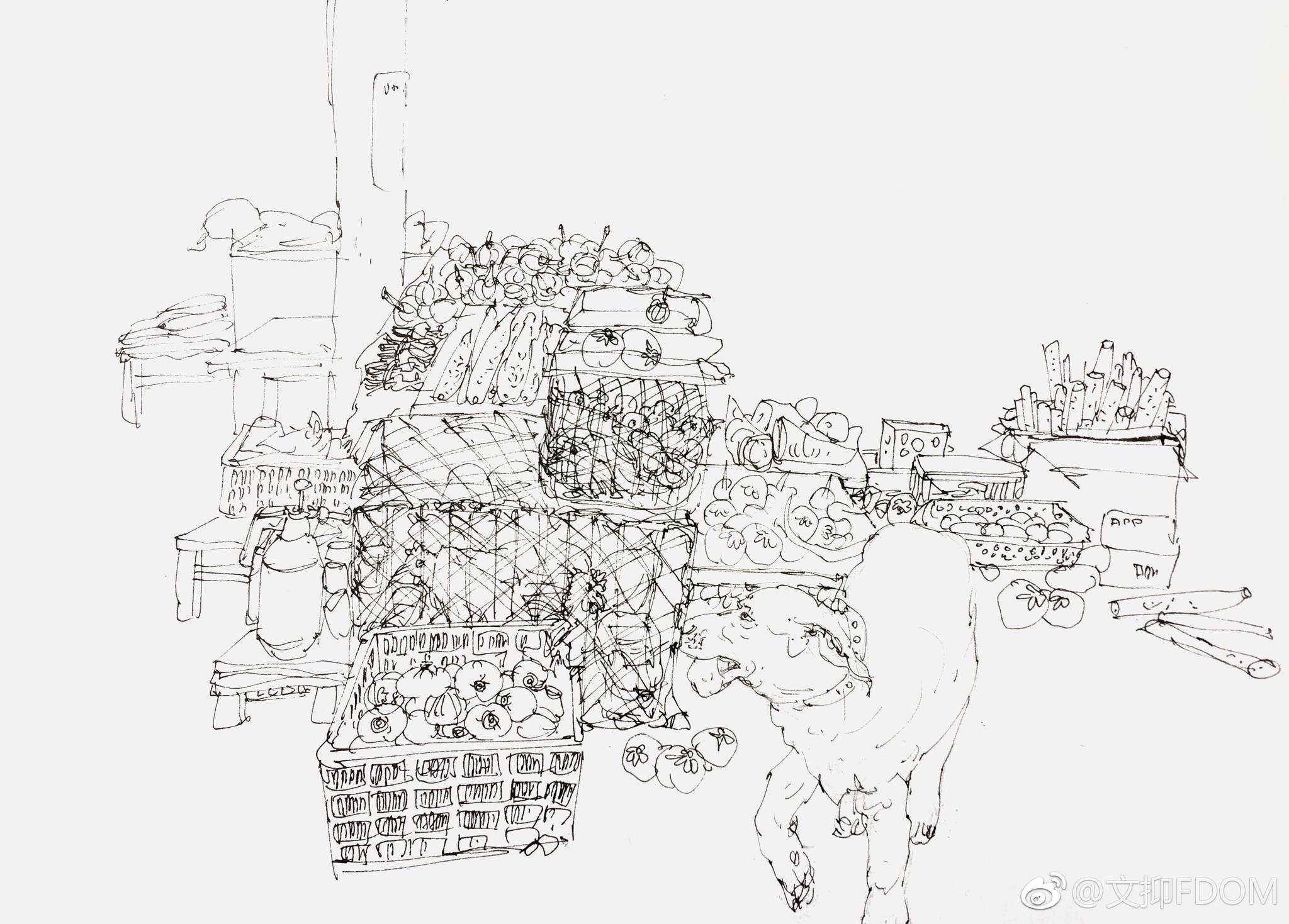 菜市场一角作者