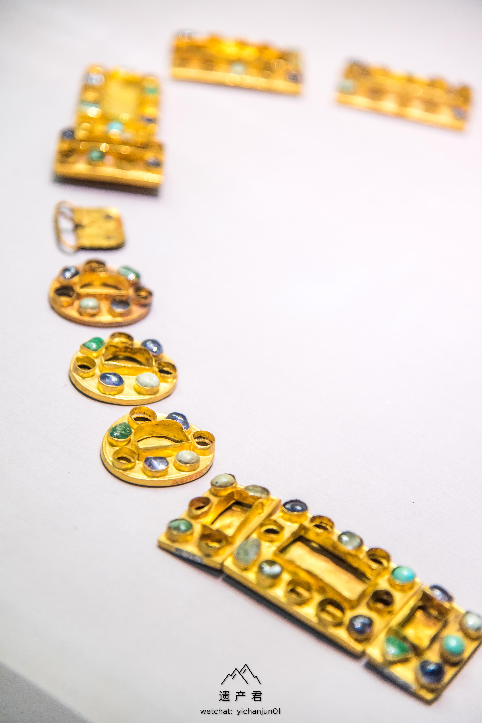 湖北省博物馆藏· 明代金镶宝石腰带|湖北省博物馆|宝石|梁庄王墓