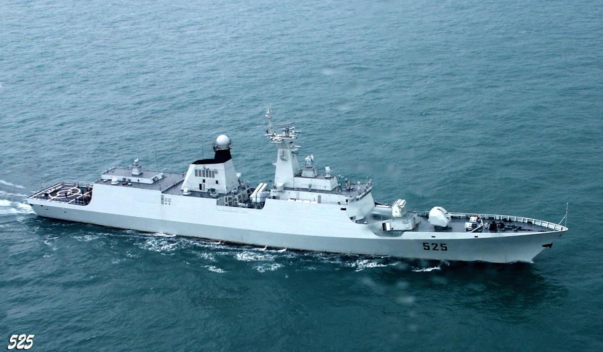 马鞍山舰隶属解放军海军东海舰队,是054a型导弹护卫舰,舷号525
