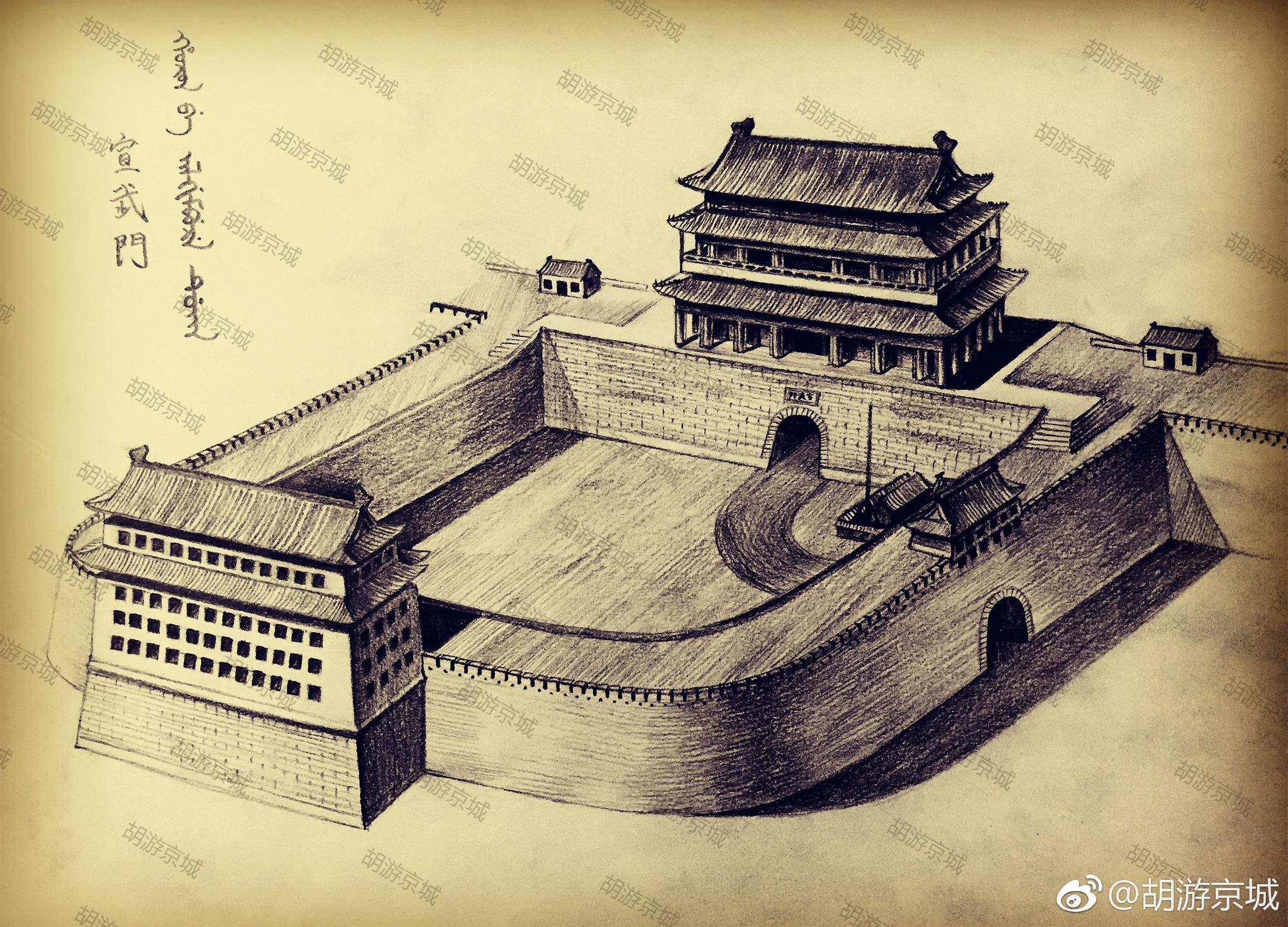 忙活了一年的原创《北京手绘城门》系列明信片终于开售啦