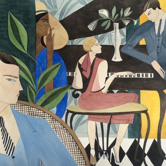 莫兰迪色系插画67676767艺术家kellybeeman