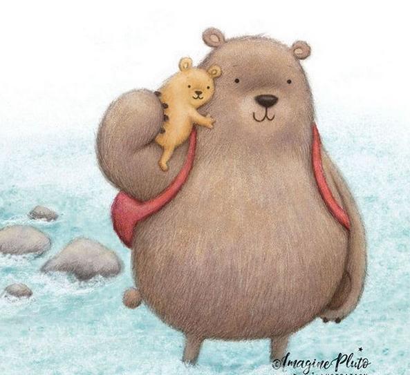 暖人心的自愈系小插画,童画风格 孩子也会很喜欢,一起画吧!