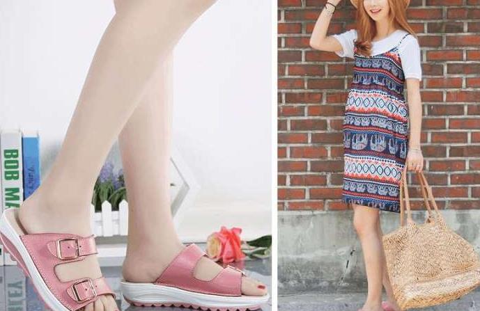 女生夏季穿裙子就搭配这样的凉鞋, 让气质加分!
