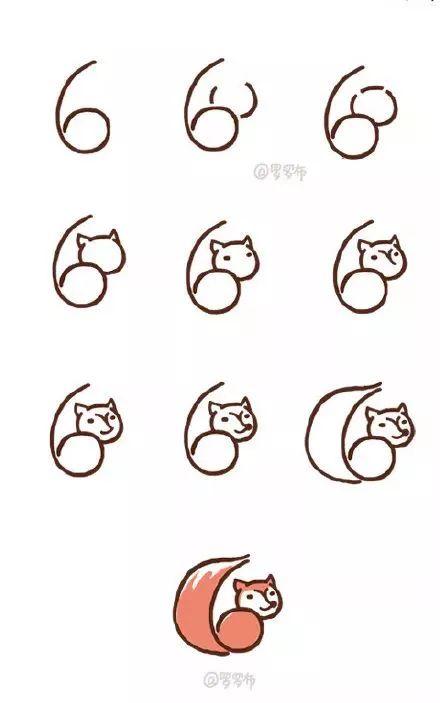 这位妈妈用数字09画出一个动物园孩子学一遍就上手了