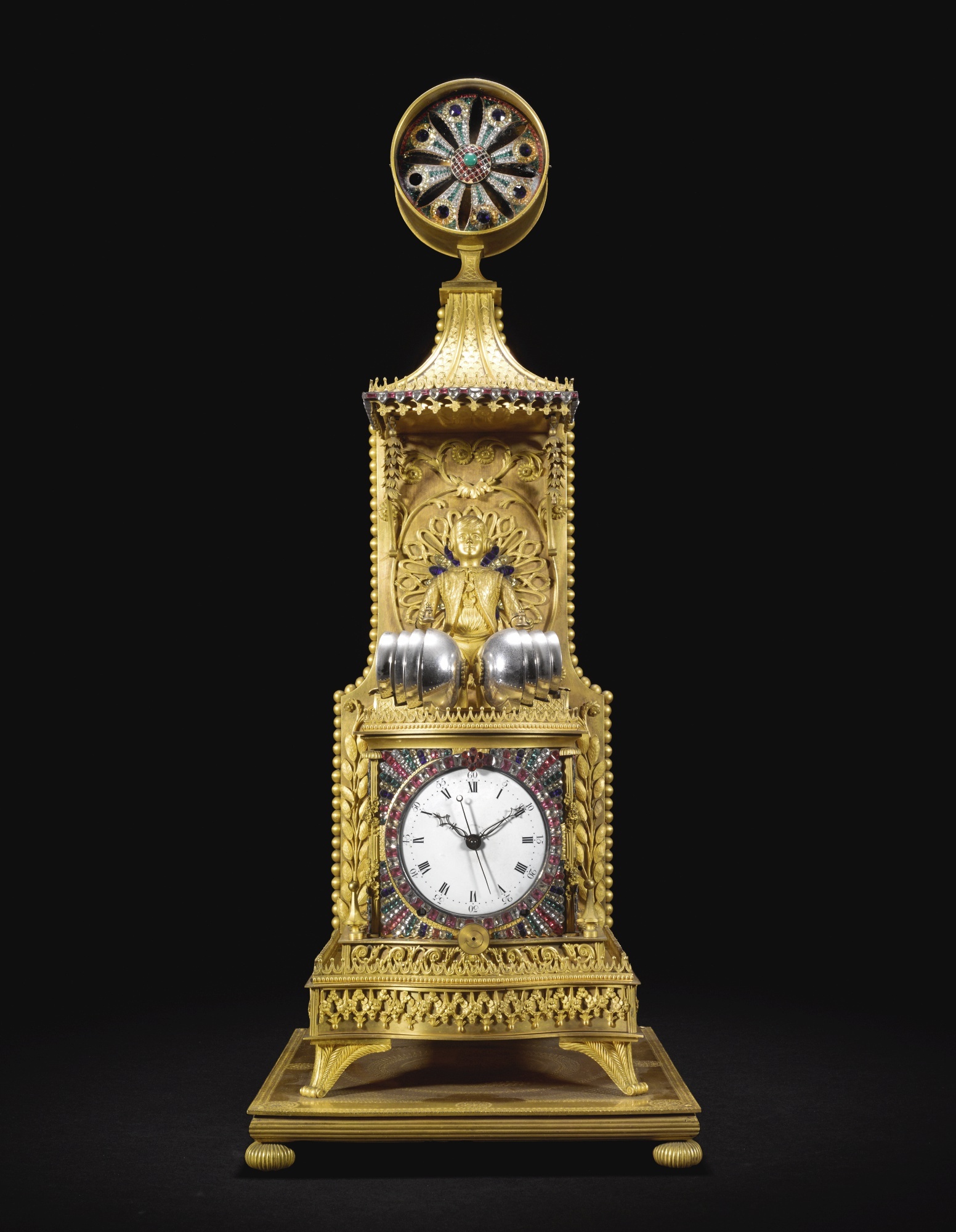 出产到中国的一台铜锌锡合金自鸣钟估价30-50万英镑