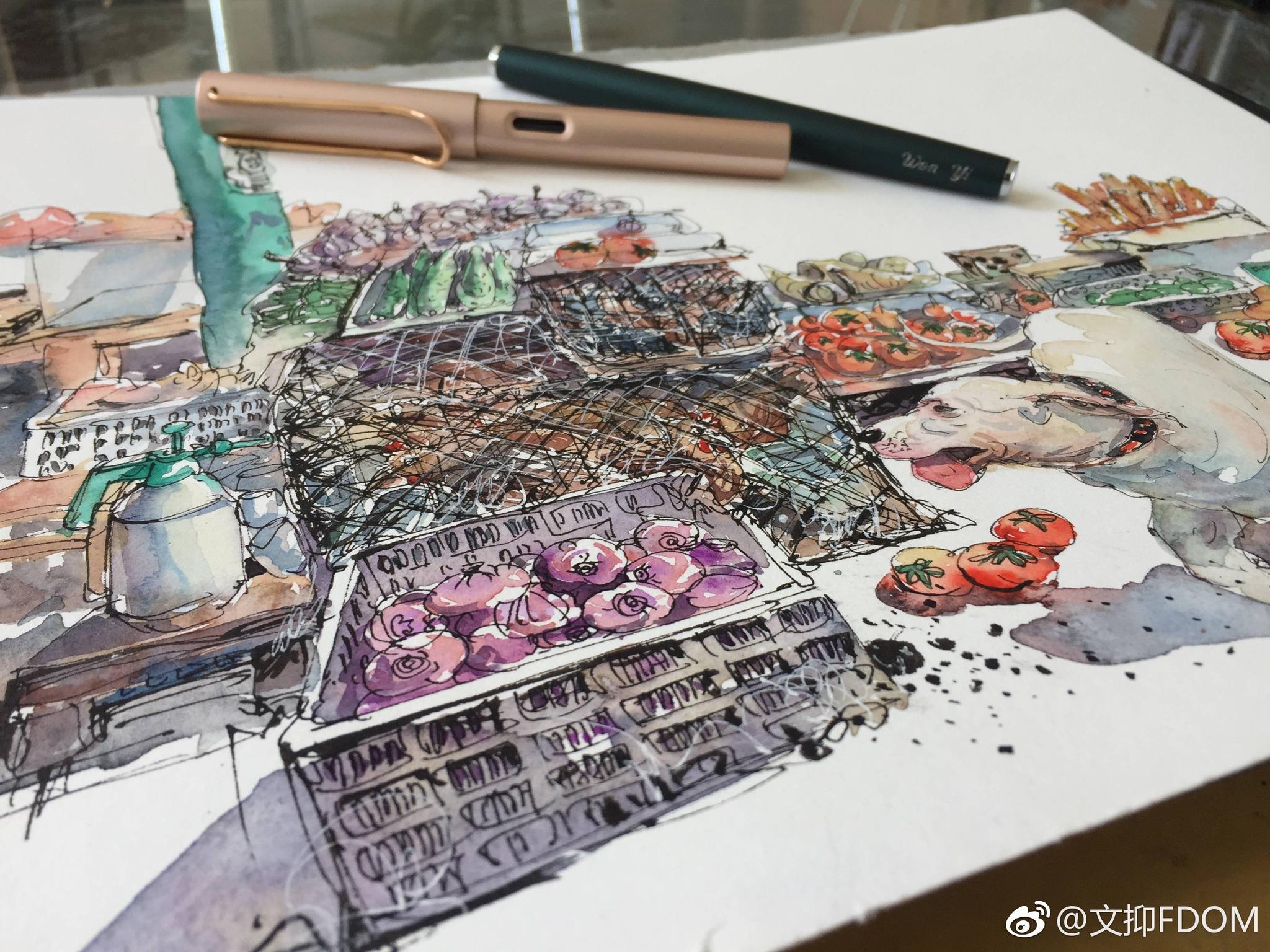 菜市场一角作者