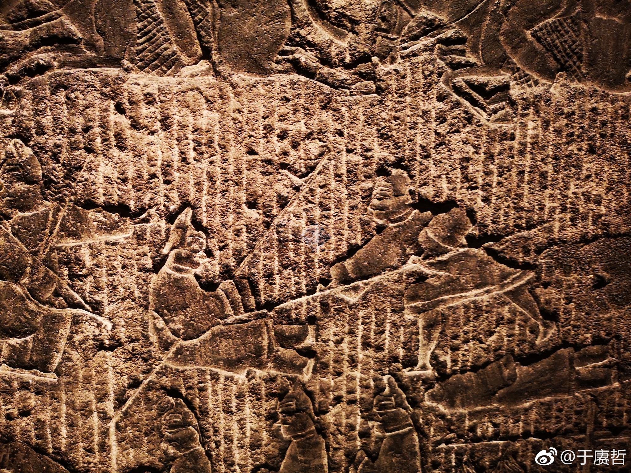 山东博物馆藏汉代画像石上有很多胡汉交战的内容