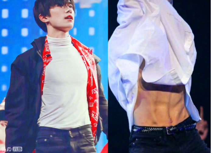 这腹肌胸肌也是非常霸气了,穿衣显瘦脱衣有肉说的就是易烊千玺.