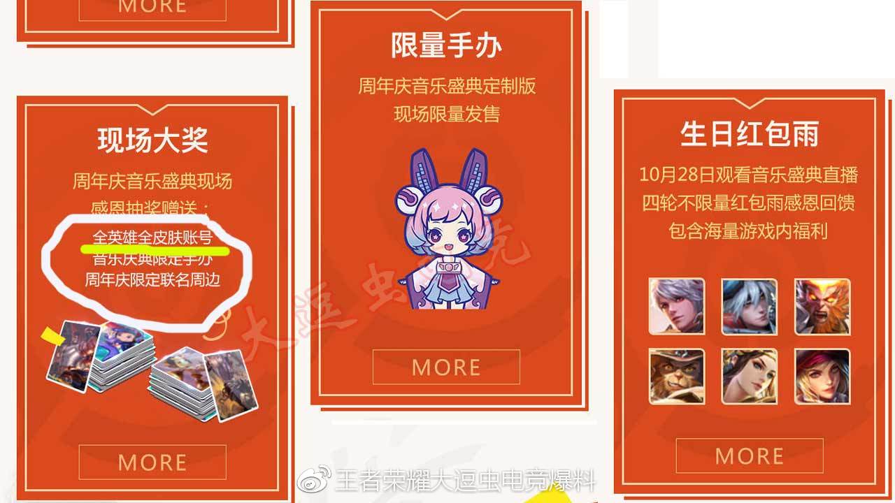 王者荣耀:3周年庆福利抢先预览,全英雄全皮肤