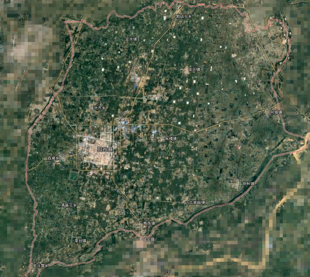 聊城高清卫星地图图片