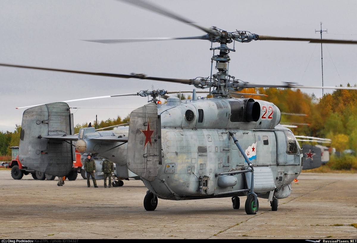 苏联俄罗斯的卡27卡29卡32等绰号蜗牛的舰载直升机