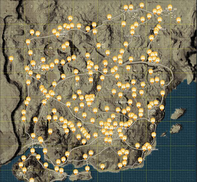 绝地求生pc10沙漠地图中文版以及物资点图文详解