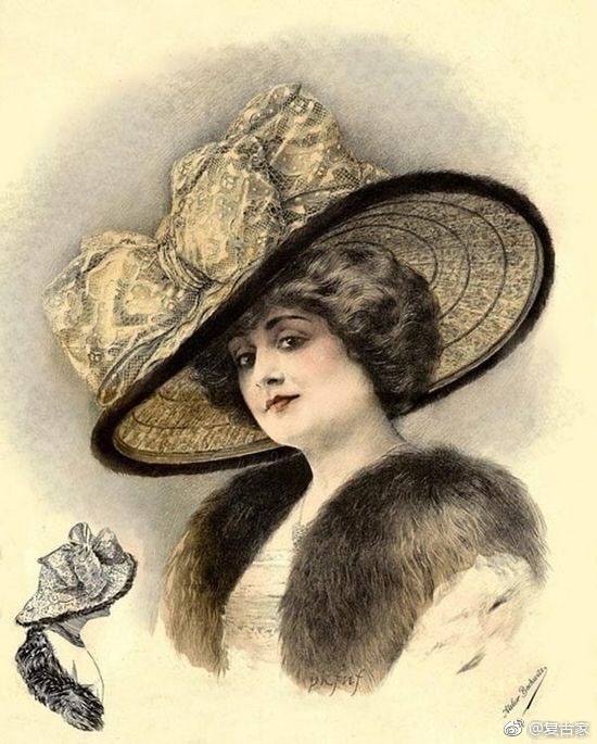 一组绝美的欧洲古典女性礼帽